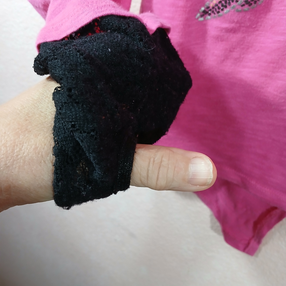 Disney Pink Long Sleeve Kids Top with Wing Design - Picture 5 of 7